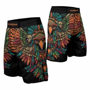 Men MMA Shorts <b>Ink</b> Dot Print Elastic Waist Gym Training Kickboxing Lightweight Quick Dry Colorful Top top mens mma martial arts - Product Image 3