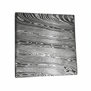 Cendrier de bureau carré en acier Damas fait main, motif unique, décoration moderne minimaliste pour la maison, accessoire pour fumeurs, cadeau - Product Image 6