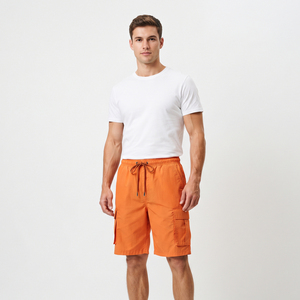 Men's Winter Cargo Sweat <b>Shorts</b> Custom Logo Heavyweight 100% <b>Polyester</b> <b>Shorts</b> Men Casual Streetwear Gym Trainer Sweat <b>Shorts</b> Men - Product Image 1