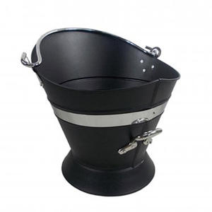 Seau à Charbon Écologique Personnalisable en Métal Noir Fini Style Élégant avec Poignée pour Maison, Extérieur, Jardin, Cheminée - En Promotion - Product Image 3