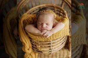 Cuna de bambú grande en forma de calabaza con asas, de madera maciza y ratán natural para bebés de 0 a 6 meses, bebés y niños. - Product Image 4