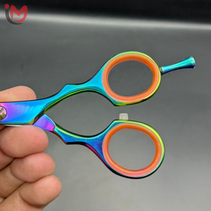 Ciseaux de coiffure professionnels en acier inoxydable, lame tranchante, manche court, pour droitiers - Product Image 2