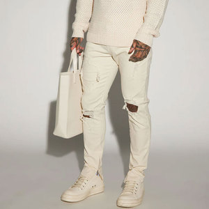 New Arrival Custom Breathable <b>Material</b> Made Men <b>Denim</b> Pants / Light Weight Custom Private Label Men <b>Denim</b> Pants - Product Image 1