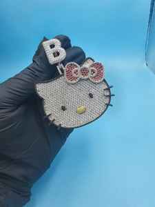 Pendentif Chat Mignon Hello Kitty VVS Moissanite Bling pour Femme, Pendentif Personnalisé avec Anneau en Argent 925, Bijoux Hip Hop - Product Image 2