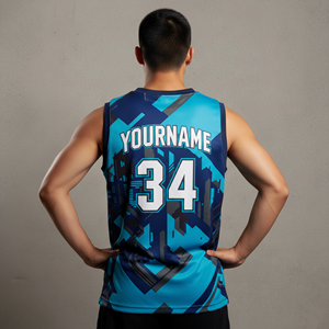 Maillot de basketball unisexe personnalisé par sublimation, col en V, respirant, anti-humidité, grandes tailles, vente en gros - Product Image 4