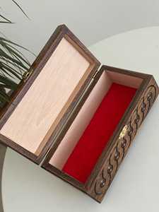 Low Price Decorative Wooden Treasure <b>Chest</b> for Jewelry, Watches, Small Accessories and Keepsakes with Beautiful Handmade - Product Image 6