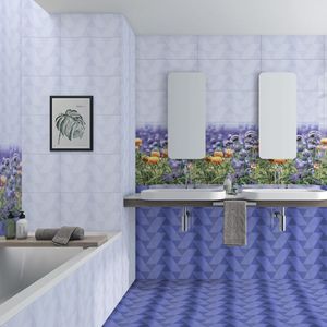 Azulejo de pared de cerámica blanco brillante de 300x600, acabado minimalista y elegante, adecuado para interiores de oficinas, edificios comerciales, formato grande - Product Image 1