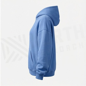 Sweat-shirts à capuche décontractés surdimensionnés en tricot uni pour femmes, parfaits et confortables, avec col zippé, pour l'automne, couleur personnalisable - Product Image 3
