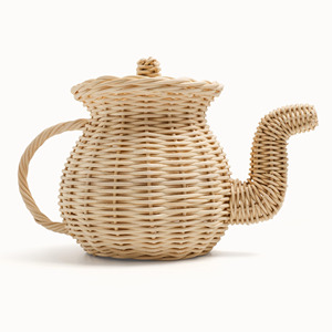 Rattan <b>teapot</b> and tea cup play <b>set</b> low price kitchen toy excellent quality kids creative toys - Product Image 3
