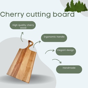 Planche à découper en bois d'acacia de qualité supérieure, poignée ergonomique, construction robuste et épaisse, sûre pour les couteaux, idéale pour couper, servir et offrir en cadeau - Product Image 6