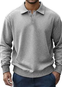 Camisetas Polo de Manga Larga OEM de Alta Calidad, Camisetas Polo Personalizadas para Hombre con Logotipo Impreso, Ropa para Hombre - Product Image 2