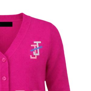 Cárdigan Rosa Bordado con Botones, Suéter de Punto de Manga Larga, Suave, Informal, a la Moda, para Usar en Capas, Estilo de Ropa para el Día a Día - Product Image 5