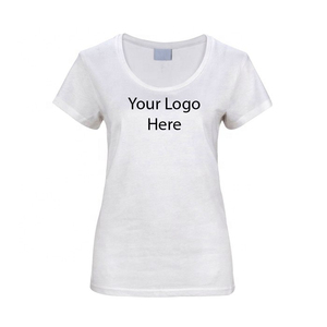 เสื้อยืดคอกลมแขนสั้นผู้หญิงแฟชั่นขายส่ง OEM ผ้าฝ้าย 100% ทรงปกติ สีพื้นลำลอง รับสกรีนโลโก้ ผ้าเจอร์ซีย์ถัก - Product Image 2