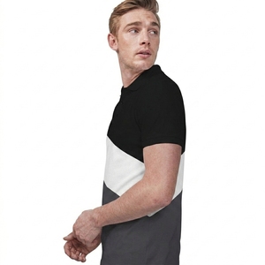 Chemise Homme Personnalisée en Gros à Manches Courtes Color Block en Tissu Éponge Brodé Style Formel Polyester Respirant Impression Numérique - Product Image 4