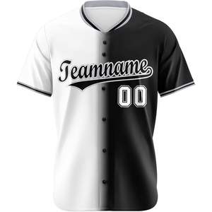 Camiseta de Béisbol Personalizada con Degradado, Transpirable, con Nombre y Número para Hombres, Mujeres y Jóvenes, Conjuntos con Patrón en Blanco - Product Image 1