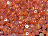 Opale fumée naturelle d'Éthiopie, perles rondes lisses de 3-5 mm, trou de 0,40 mm, véritable opale rose percée certifiée pour la fabrication de bijoux