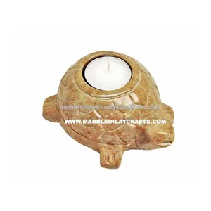 Handmade Carved <b>Tortoise</b> Shape Soapstone Tea-light Candle Holder for Diwali Festival And <b>Home</b> Decoration Purpose Manufacture exp - Product Image 1