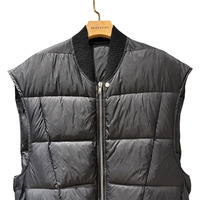 Gilet matelassé Y2K à fermeture éclair, style Rick, avec empiècements, col montant, sans manches, doublure en coton écologique respirante, pour l'hiver, style urbain