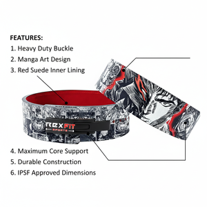 เข็มขัดยกน้ำหนัก Rexfit Sport หนังแท้ สำหรับพาวเวอร์ลิฟติ้ง เดดลิฟท์ สควอท ออกกำลังกาย ช่วยพยุงหลัง - Product Image 5
