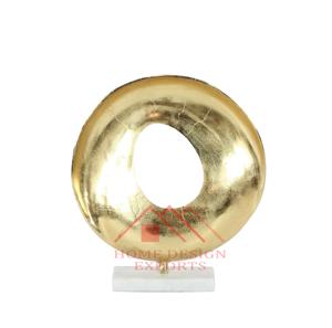 Centros de Mesa de Aluminio Dorado, Escultura Glamorosa Abstracta para Decoración de Mesa en Hogares, Hoteles y Restaurantes, Escultura Decorativa para Bodas - Product Image 1