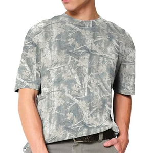 T-shirt camouflage personnalisé pour homme, manches courtes, col rond, streetwear décontracté, t-shirts imprimés, mode outdoor, fabricant de vêtements OEM - Product Image 6