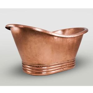 Bañera Ovalada de Cobre Pulido Martillado, Moderna, Lujosa y Elegante, Independiente, Premium, Hecha a Mano, Ecológica, Duradera y Portátil - Product Image 3