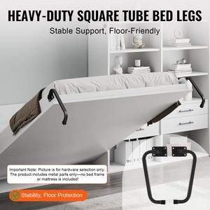 Kit Letto a Scomparsa Queen Size Deluxe Fai-da-te, Letto a Parete Robusto con Leva Pneumatica, Hardware Meccanico Pieghevole per Mobili - Product Image 6