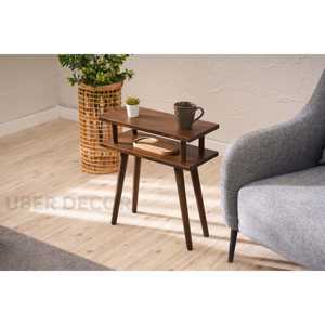 Mesa auxiliar moderna escandinava de dos niveles de Arion Mid Century, muebles decorativos para sala de estar y dormitorio - Product Image 5