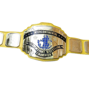 Ceinture de championnat de lutte intercontinentale sur mesure, poids lourd, de qualité supérieure, jaune, de collection, design unique - Product Image 2