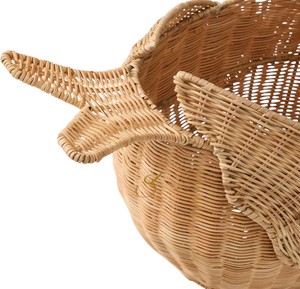 Sparrow Bird <b>Wicker</b> Rattan Basket Open Top Woven Decorative Animal Toy Storage Organizer Case Nursery Floor <b>Bin</b> - Product Image 3