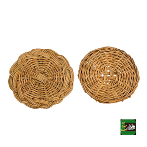 Sous-verres en rotin tressé, origine Vietnam, fabriqués à la main, écologiques, en fibres, pour la protection des tables de restaurant - Product Image 1