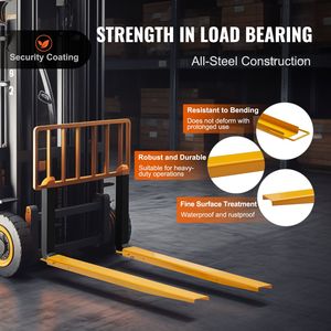 Extension per forcella per Pallet in acciaio al carbonio con larghezza di 60 \ "lunghezza 4.5 \" 1 paio di accessori per carrelli elevatori gialli - Product Image 3