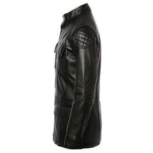 New <b>Men</b> Winter Slim Fit Motorcycle Casual Vintage High Quality Windproof Leather <b>Jacket</b> Customized Colors Fully Customized Label - Product Image 5