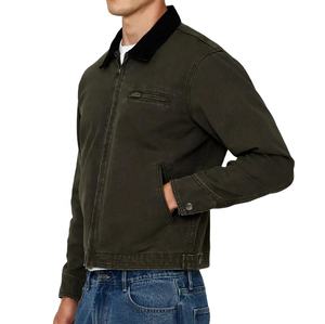 2025 OEM veste en toile travail respirant Logo personnalisé hommes coupe décontractée sergé coton haute qualité veste de travail hommes - Product Image 3