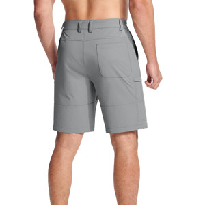 Pantalones cortos de senderismo para hombre a precio económico, pantalones cargo para exteriores con logo personalizado, camisa de senderismo informal de secado rápido y teñido liso para hombre. - Product Image 2