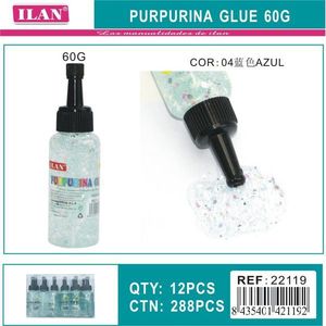 Colla Glitterata Ilan 60G Blu per Progetti Artistici Fai-da-Te - Product Image 3