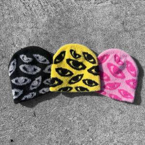 Bonnet ajustable brodé 3D en acrylique 100% de haute qualité, chaud pour l'hiver, unisexe, pour l'extérieur, à rayures colorées - Product Image 6