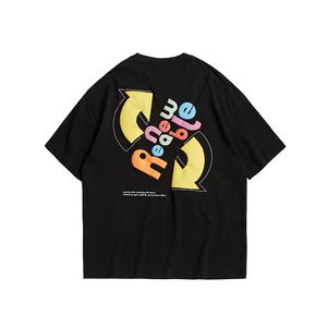 เสื้อยืดพิมพ์ลายพัฟฟ์ผู้ชายรุ่นใหม่ สวมใส่สบาย ระบายอากาศได้ดี ผ้าฝ้าย 100% ทรงหลวม คุณภาพดี จากปากีสถาน - Product Image 2
