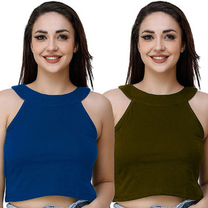 Nuevo diseño de estilo moderno, top corto de algodón y poliéster de secado rápido para mujer, top corto cómodo de manga corta para mujer - Product Image 5