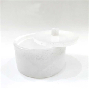 Boîte de rangement artisanale en marbre d'albâtre pour outils, organisateur de vanité moderne de luxe, élégant pour la maison et la salle de bain, collection cadeau en gros - Product Image 1