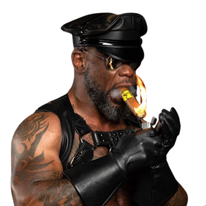 Guantes sin dedos de cuero para hombre, cuero genuino, correa de muñeca ajustable, impermeables, para las cuatro estaciones, para uso en exteriores y clubes - Product Image 2
