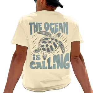 Men's Jersey Regular Fit Casual Trendy Street Athletic Short Sleeve T-Shirt Summer Breathable Eco-Friendly Quick Dry High - Product Image 1