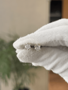 Pendientes de Oro Rosa de 14K con Diamantes Cultivados en Laboratorio en Forma de Copo de Nieve, VVS VS EF, con Detalles Marquesa, Joyería Fina al por Mayor, 1.175 Quilates - Product Image 4