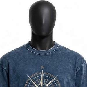 เสื้อยืดคอตตอนซักพิเศษสำหรับผู้ชาย สไตล์วินเทจ ทรงโอเวอร์ไซส์ สตรีทแวร์ เนื้อผ้านุ่ม สวมใส่สบาย แฟชั่นลำลอง ขายส่งจากโรงงาน - Product Image 3