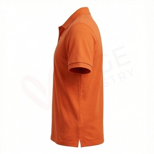 Polo à manches courtes pour homme, couleur unie, tissu tissé décontracté, coupe classique, design boutonné - Product Image 3