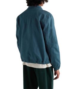 OEM Wholesale Custom Colors Design Heavyweight Canvas <b>Worker</b> Lined Zipper Up Casual <b>Jackets</b> 100% Cotton Men Denim <b>Jacket</b> - Product Image 2