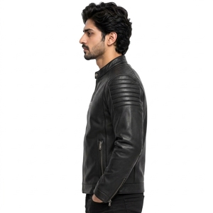 Wholesale <b>Cheap</b> Price <b>Men</b> Breathable <b>Leather</b> <b>Jacket</b> With OEM Serviced 2026 Best Design Sheep Skin <b>Leather</b> <b>Jacket</b> for <b>Men</b> - Product Image 4