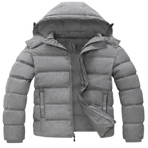 Veste matelassée à capuche unisexe personnalisée en softshell, coupe régulière, streetwear d'hiver, coupe-vent, style décontracté pour homme - Product Image 6