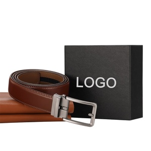 Cinturón de Cuero Genuino Personalizable para Hombre, Estilo Casual y de Negocios, Hebilla Automática Ajustable de Piel de Vaca - Product Image 1