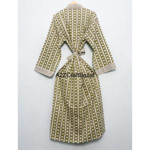 100% Pure Cotton <b>Kimono</b> Floral Printed for <b>Women</b> <b>Women's</b> Summer Sleepwear Beach Evening Casual Robe - Product Image 5